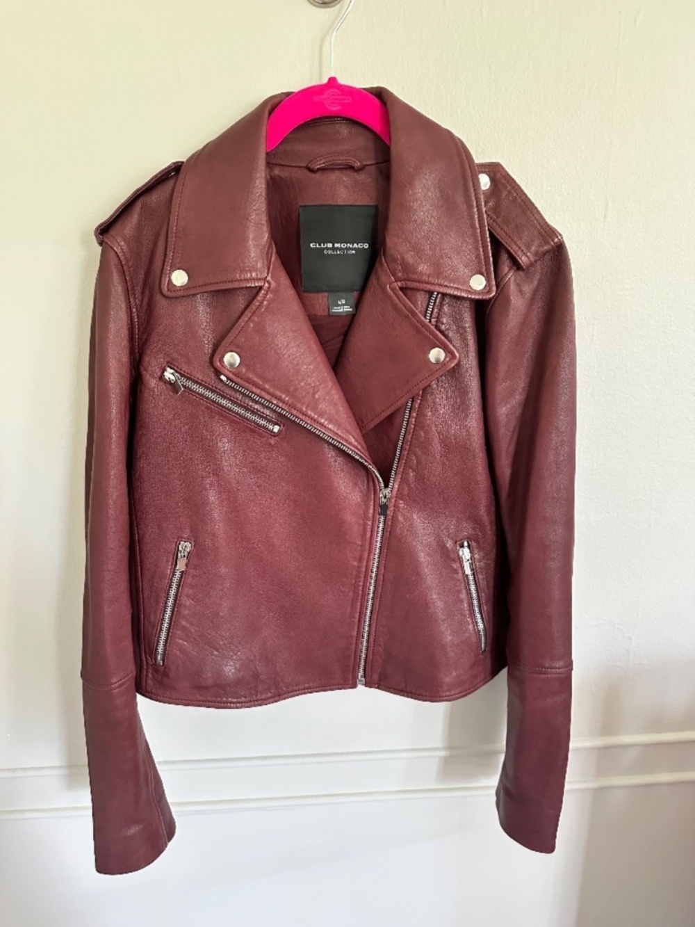 Club Monaco "Gracella" Lamb Leather Jacket